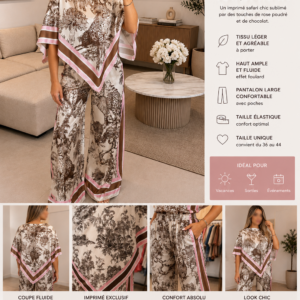 Ensemble Savannah Rose marron