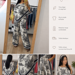 Ensemble Toile de Jouy Noir & Blanc