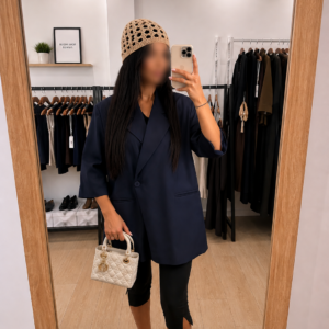 Veste de tailleur over size bleu
